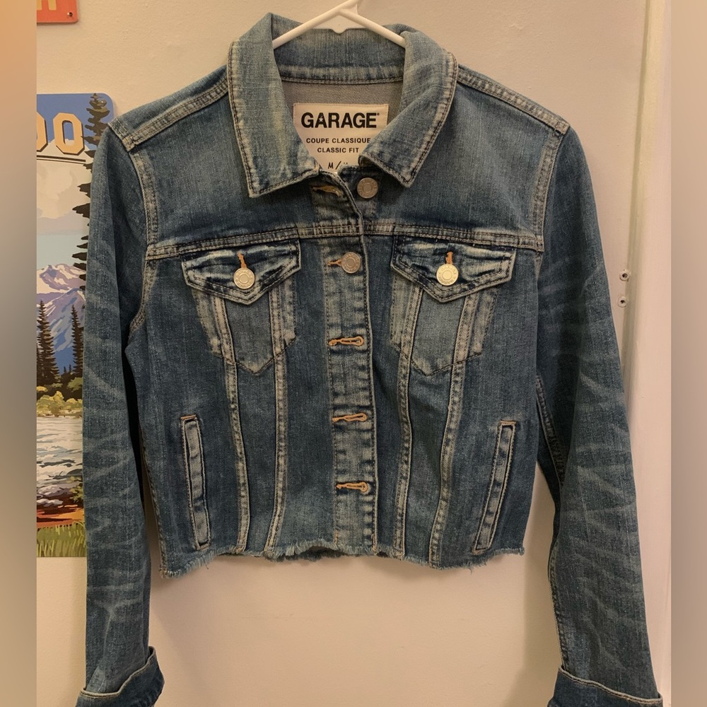 Garage Women’a Boyfriend Crop Denim Jacket